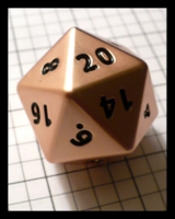 Dice : Dice - Metal Dice - Crystal Caste Copper Metal Gianty with Black Numerals Gen Con 2009